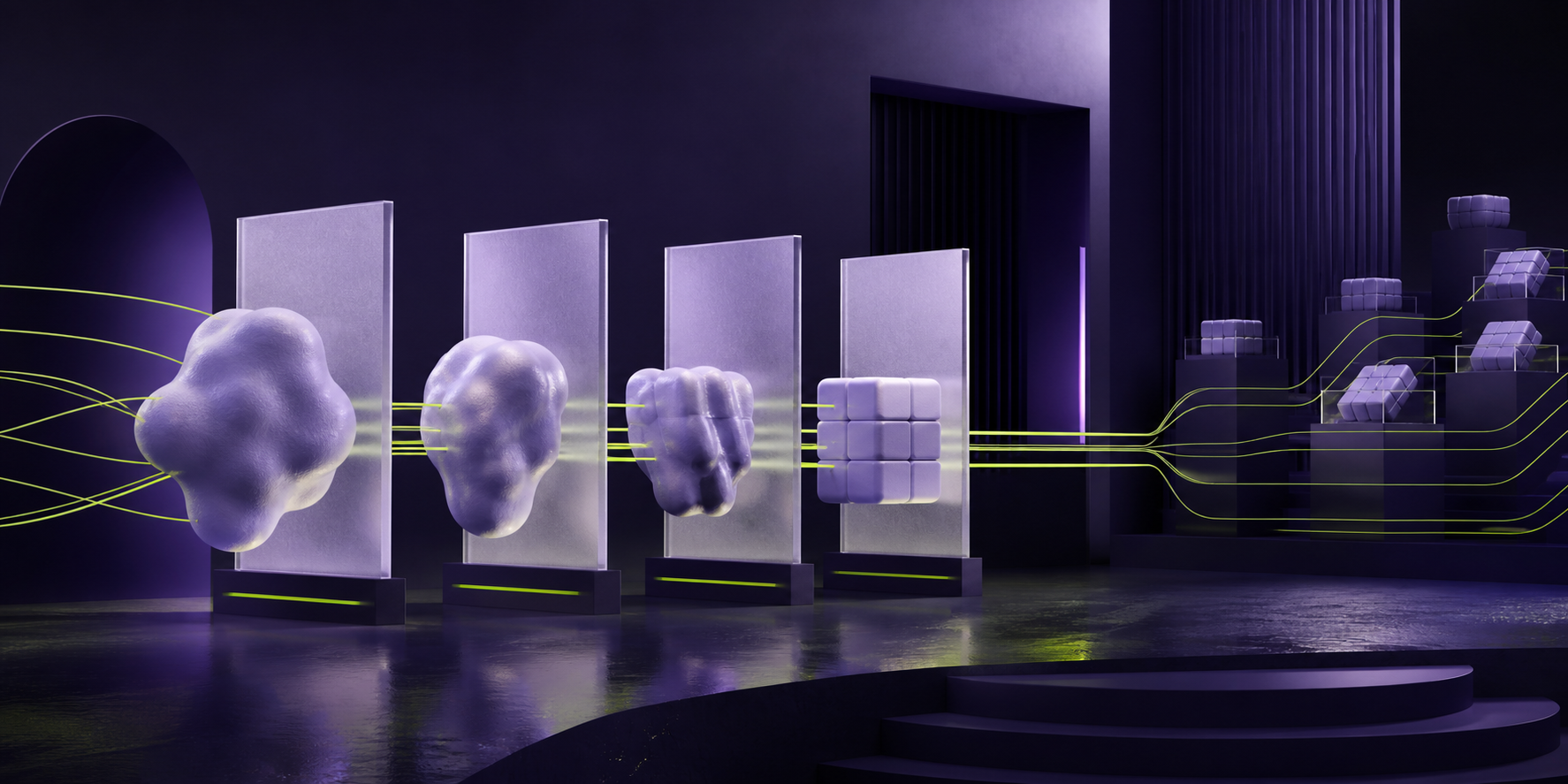 Creative process moving from ambiguity to a modular system